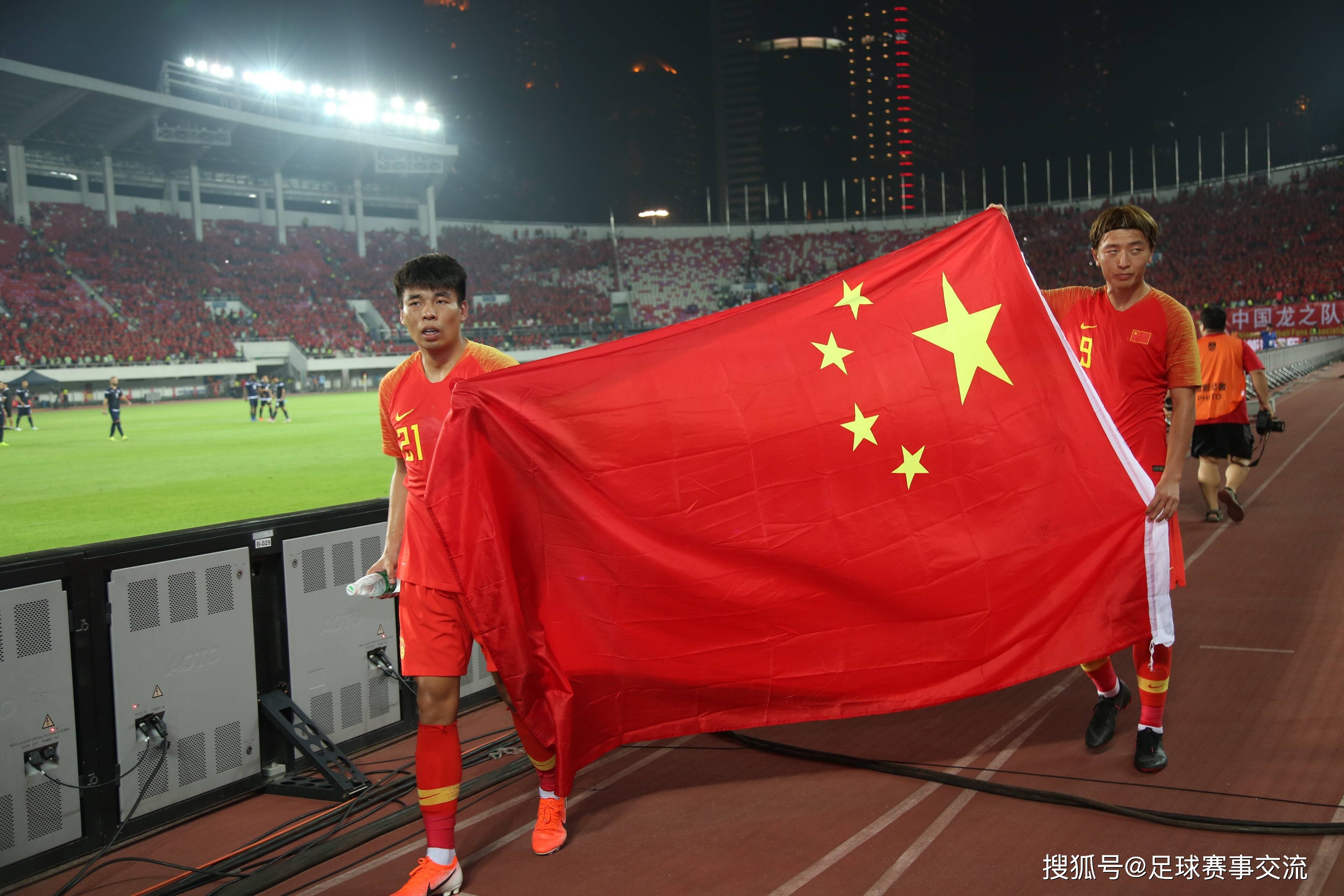 中国足球代表队在国际赛场大获全胜